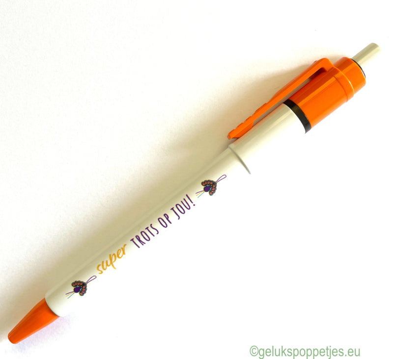 Gelukspoppetjes pen super trots on jou