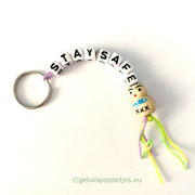 Kostenloser STAY SAFE-Schlüsselbund, verpackt