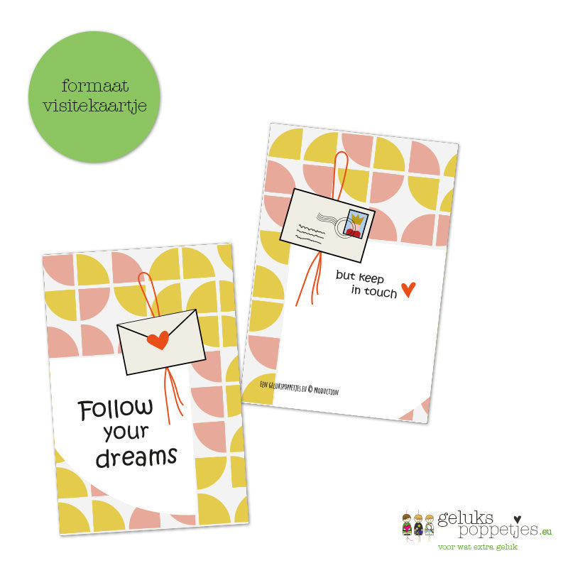 Komplimentenkarte Folge deinen Träumen