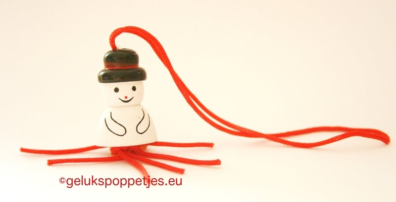 Gelukspoppetje sneeuwpop