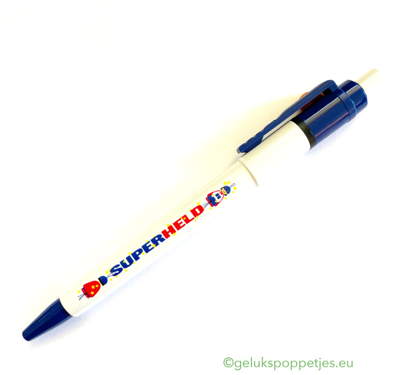 Gelukspoppetjes pen superheld