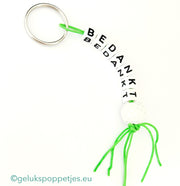 Bedankt Sleutelhanger mit Gelukspoppetje Golfball