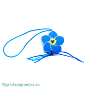 Gelukspoppetje vergeet me nietje