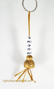 Sleutelhanger Frieden mit gelukspoppetje boeddha