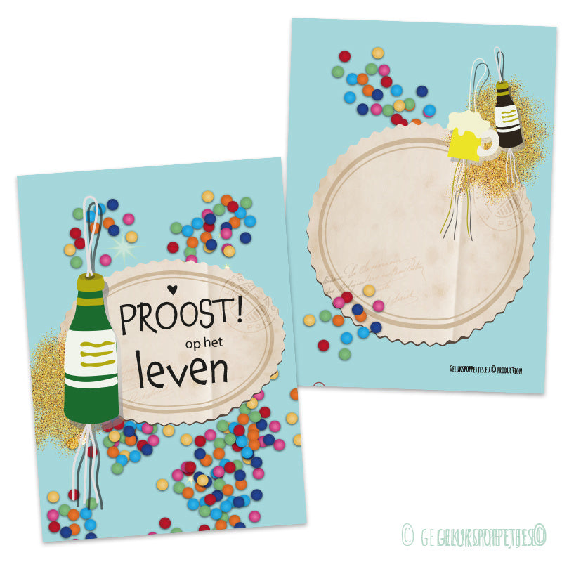 Kaartje proost op het leven
