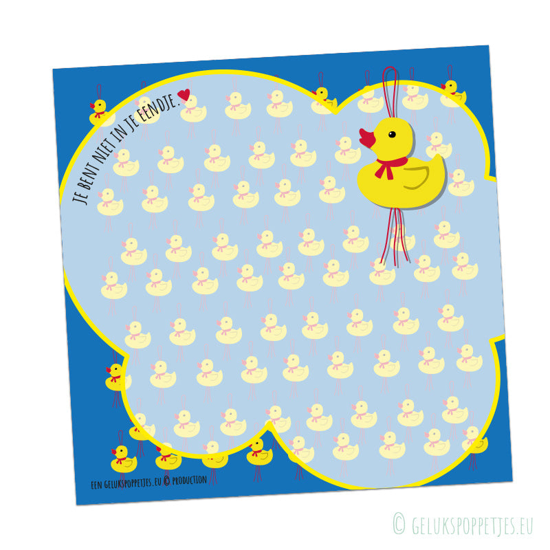 Notitieblokje habe niet in je endje gebogen