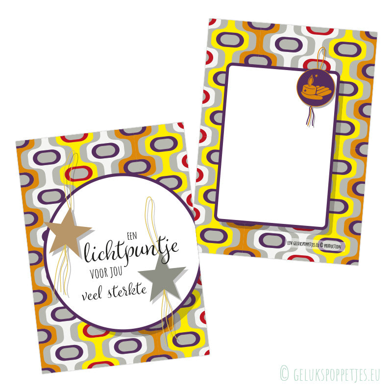 Karte mit einem Lichtpunkt für Sie