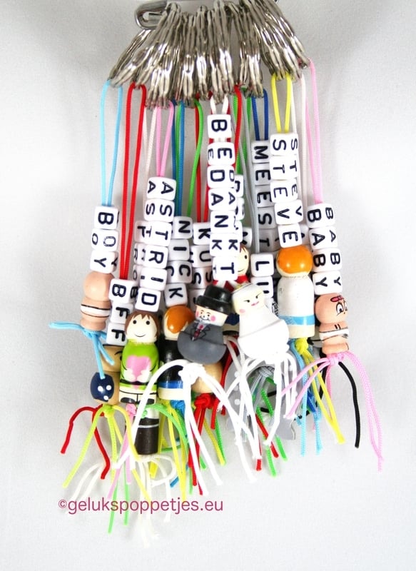 Sleutelhanger Baby mit Gelukspoppetje Baby Meisje