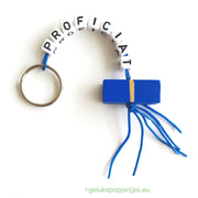 Sleutelhanger proficiat mit gelukspoppetje cadeautje
