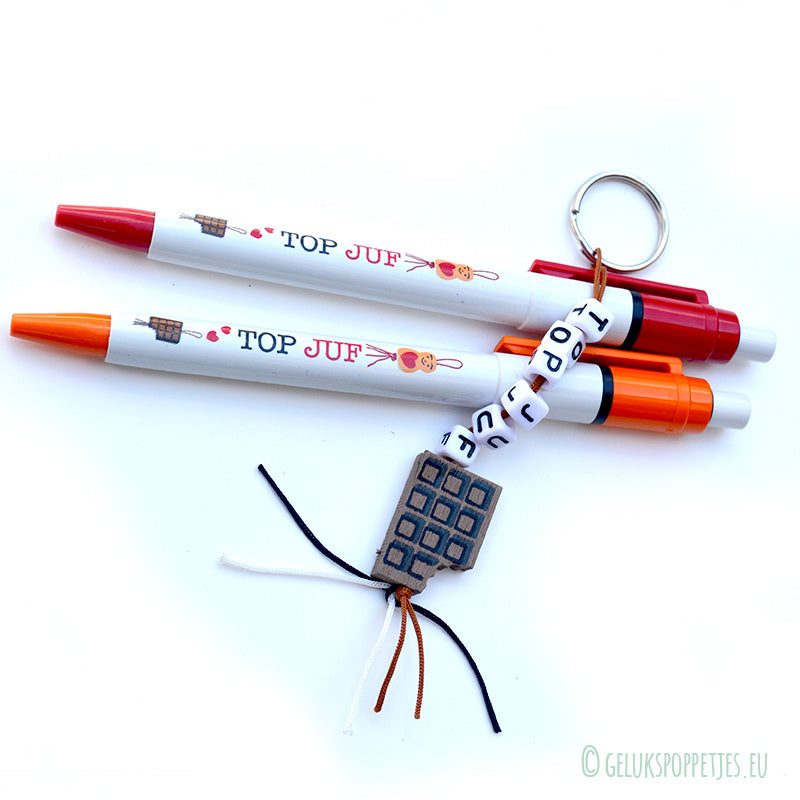 Gelukspoppetjes pen topjuf