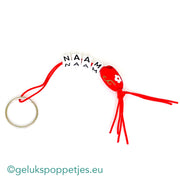 Naam sleutelhanger met gelukspoppetje klompje