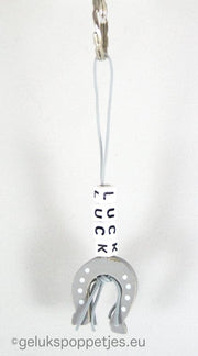 Sleutelhanger Glück traf Gelukspoppetje Hoefijzer