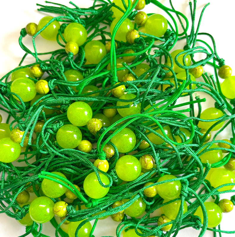 Gelukspoppetje grüner Jade-Naturstein