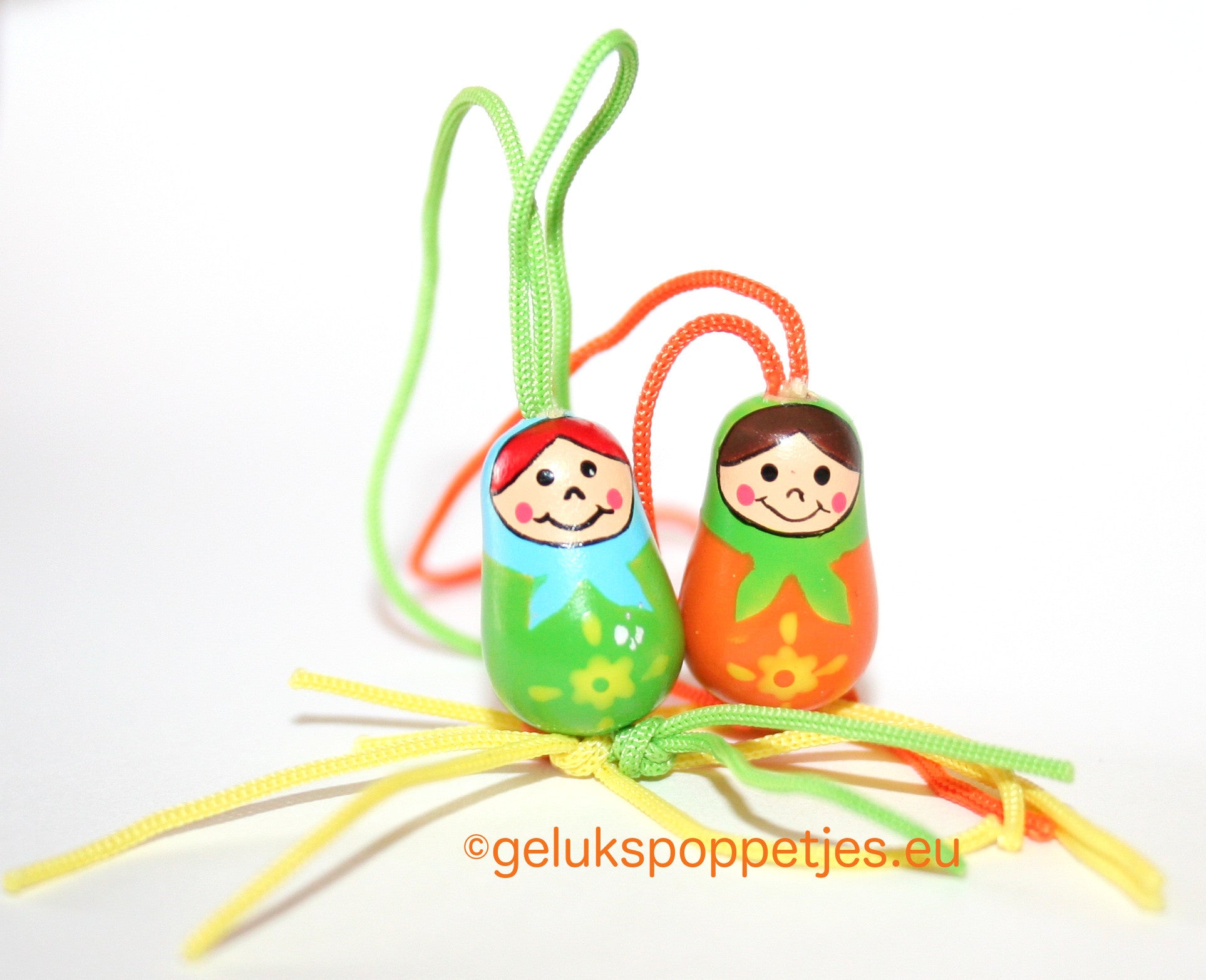 Naam sleutelhanger met gelukspoppetje matroesjka