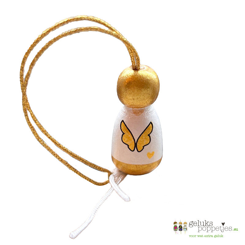 Gelukspoppetje gouden engel