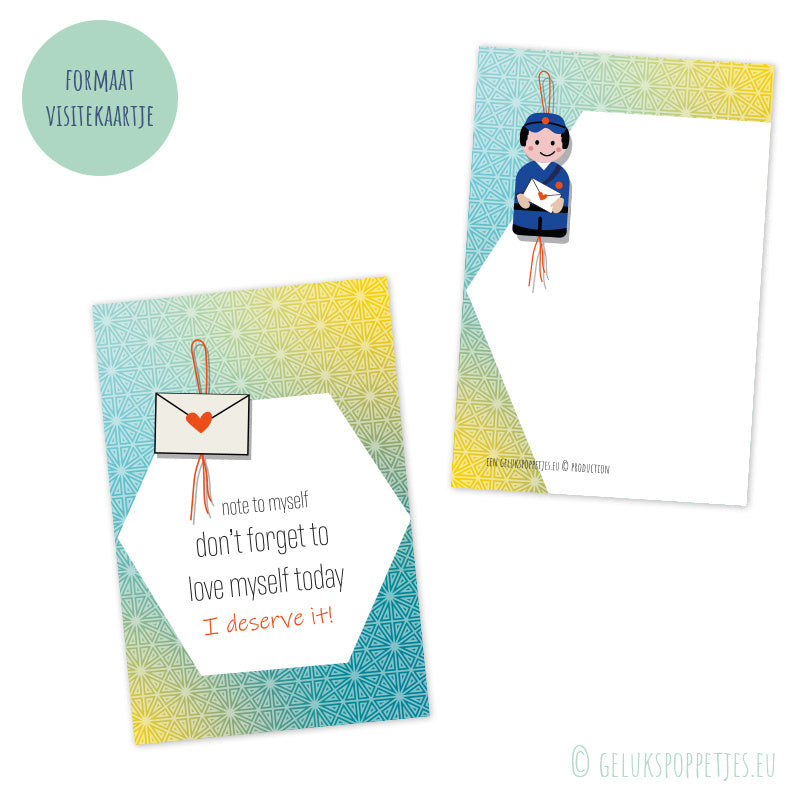 Affirmiekaartje Notiz an mich selbst