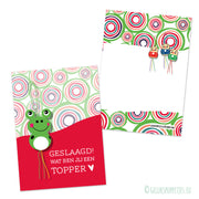 Kaartje geslaagd topper