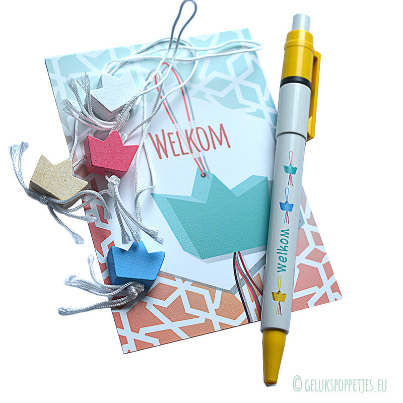 Gelukspoppetjes pen welkom