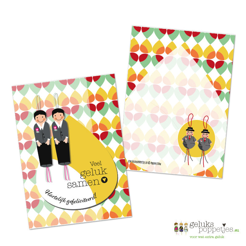 Kaartje voor het bruidspaar