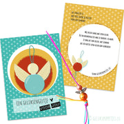 Gratis-Beschermengeltje mit gelukskaartje