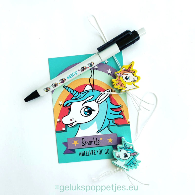 Gratis #BFF Einhorn Gelukspoppetjespen
