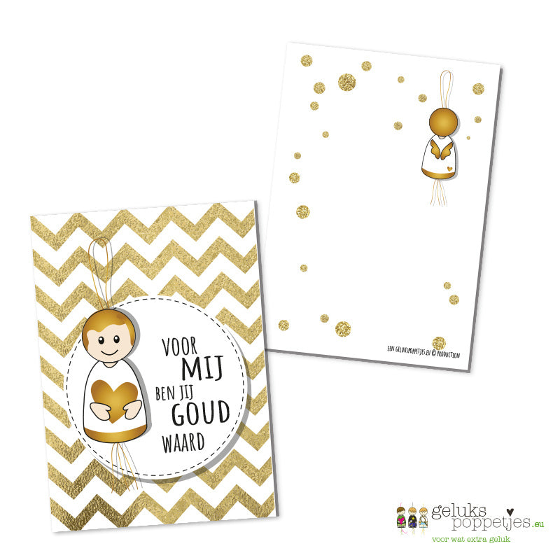 Kaartje jij bent goud waard