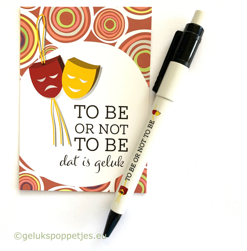 Gelukspoppetjes pen TO BE OR NOT TO be