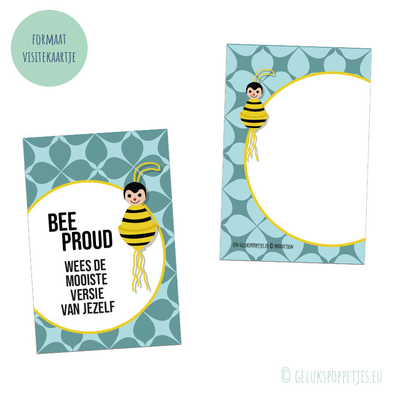 Affirmiekaartje bee proud