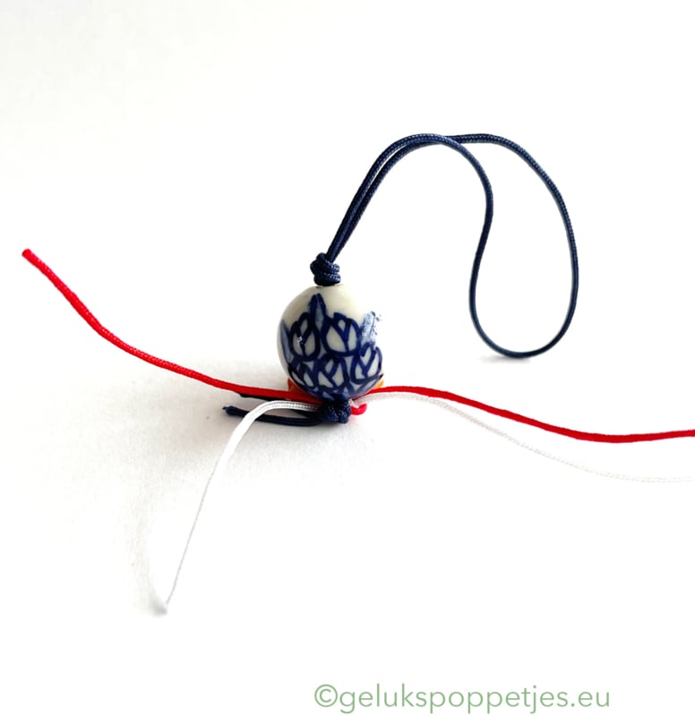 Gelukspoppetje porseleinen tulpen