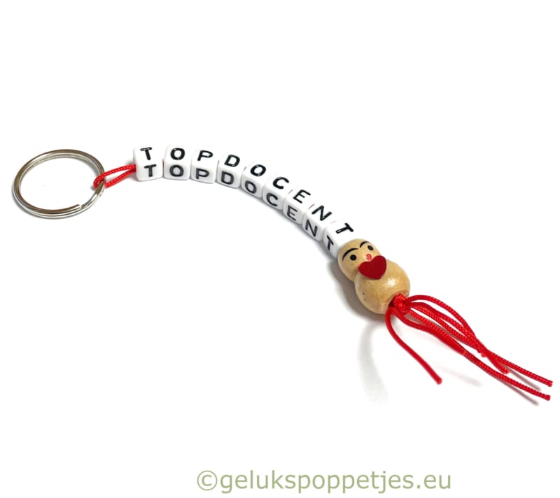 Sleutelhanger-Topdozent mit Gelukspoppetje-Dozenten