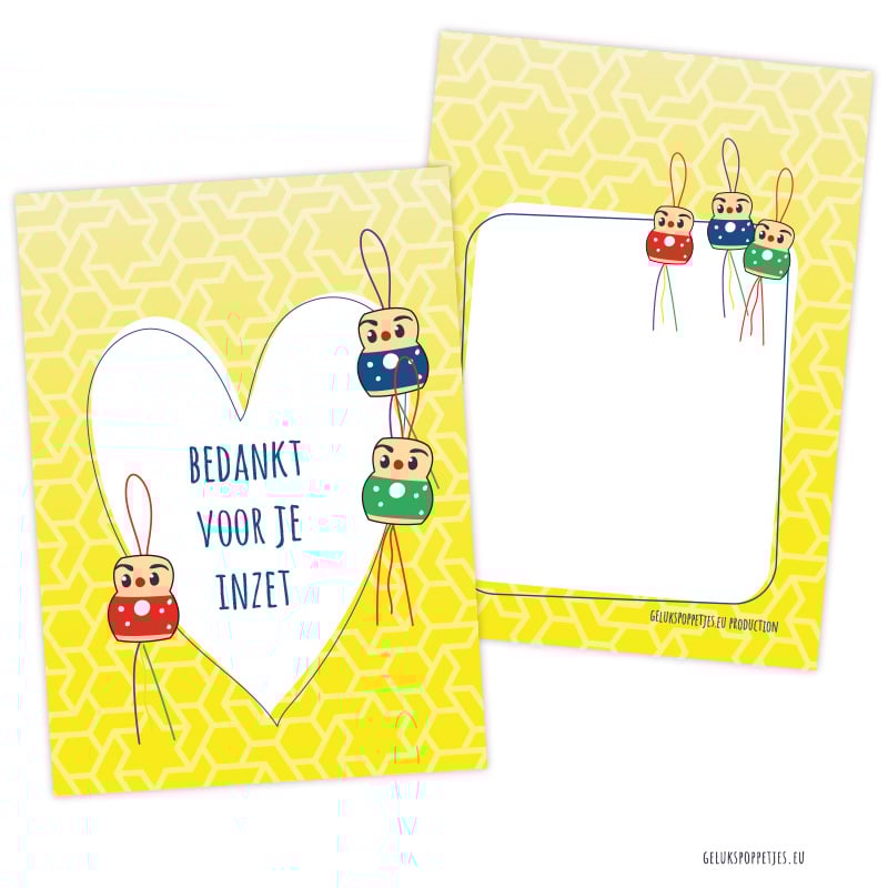 Kaartje bedankt voor je inzet