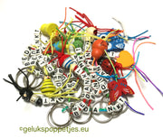 Sleutelhanger bedankt sich mit verschillenden Gelukspoppetjes