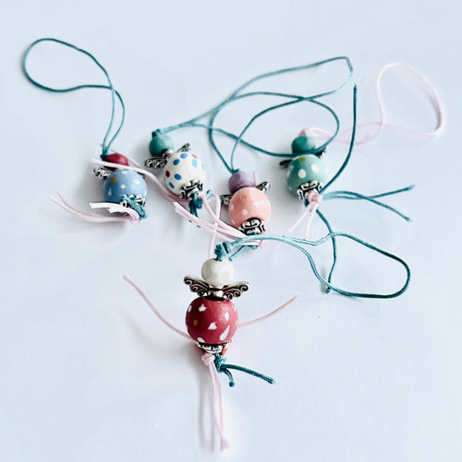 Gelukspoppetje Engel Pastell handgemalt