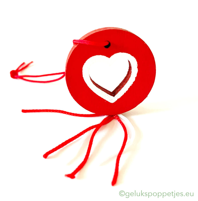 Gelukspoppetje mit opengewerkt hartje