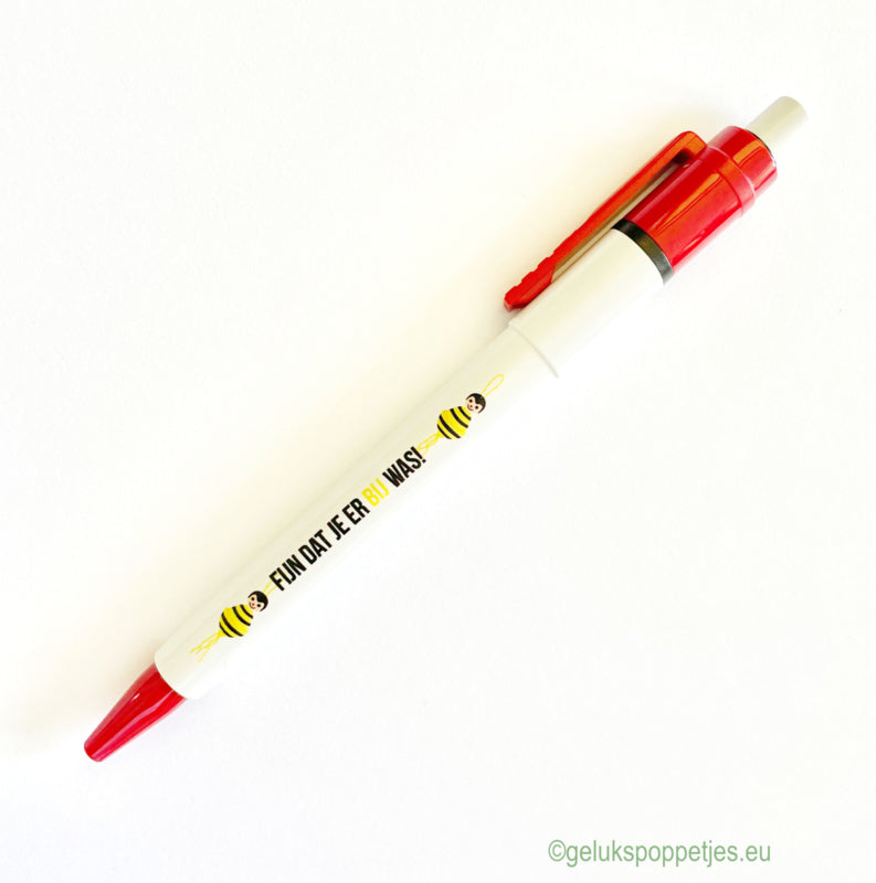 Gelukspoppetjes pen fijn that je er BIJ was