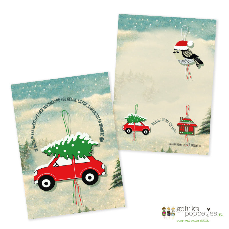 Kaartje nostalgische kerst