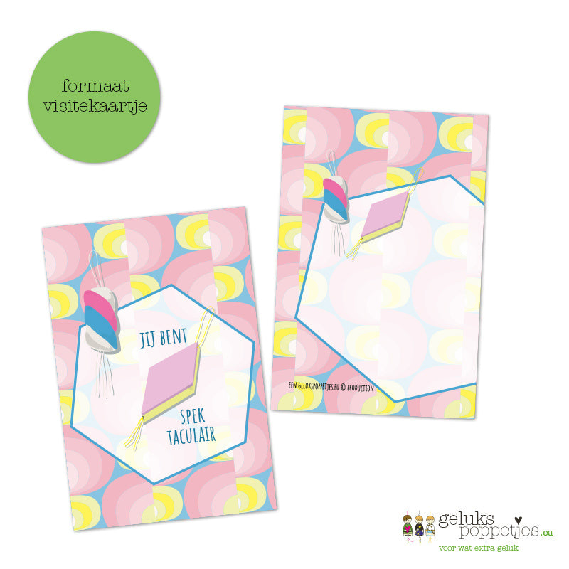 Complimentenkaartje jij gebogen SPEKtaculair