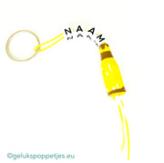 Mein Name ist Sleutelhanger mit gelukspoppetje bierflesje