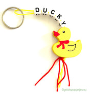 Sleutelhanger ducky mit gelukspoppetje badeend