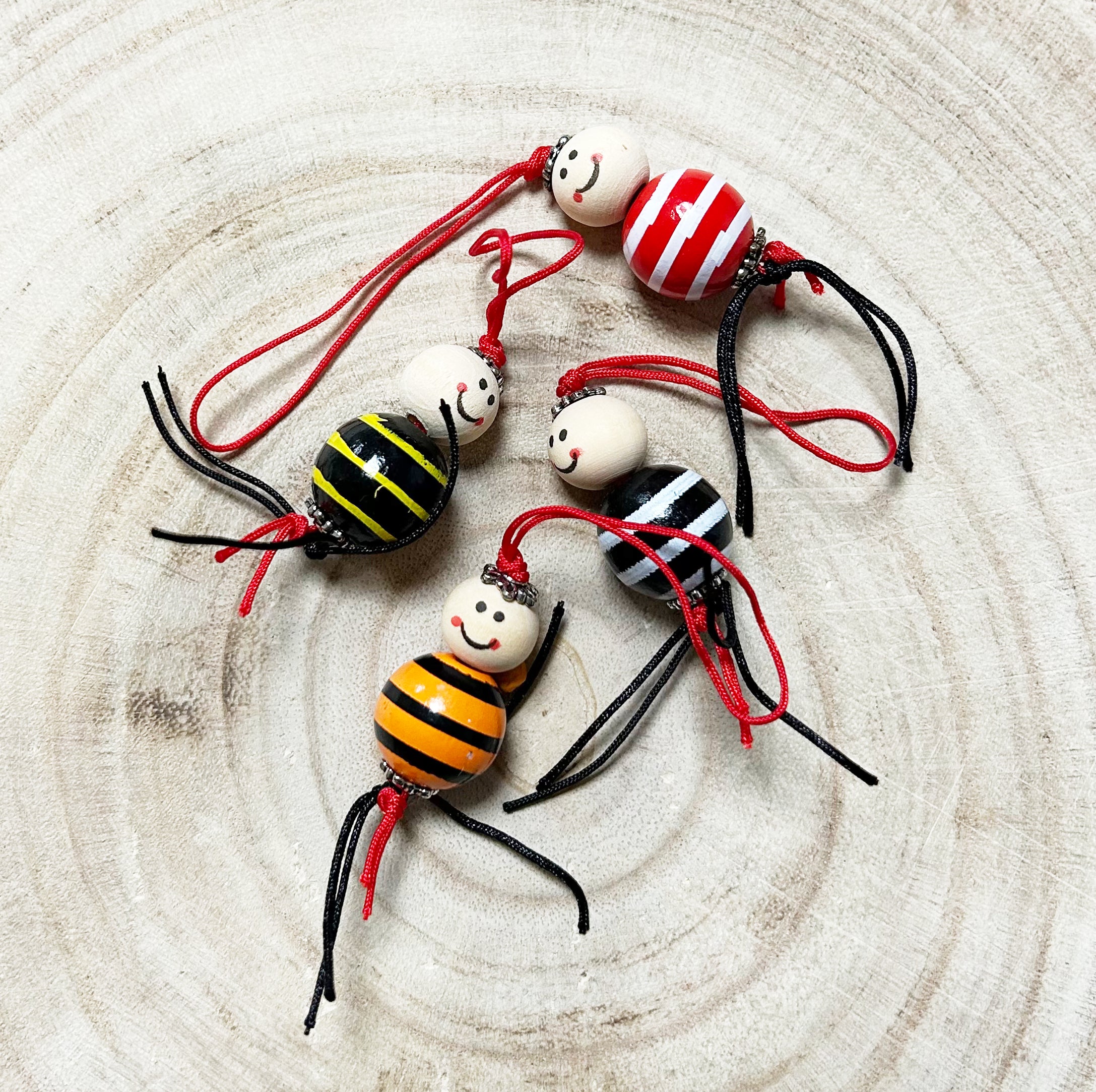 Gelukspoppetje handgemaakt gestreept