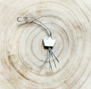 Gelukspoppetje kroontje zilverkleur